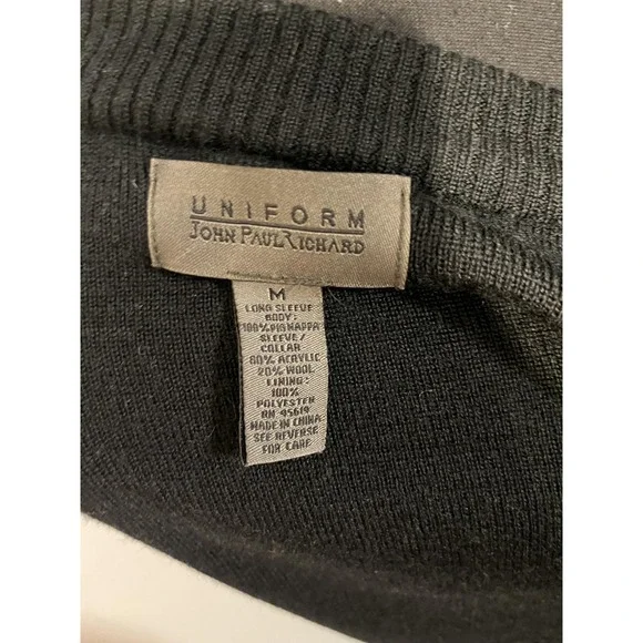 John Paul Richard Jacket Womens Medium Black Leather Full Zip Lined Stand Collar - Picture 8 of 11